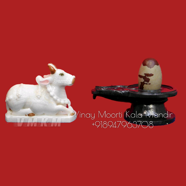 White Marble Nandi Statue - Pure Marble, 2-6 Feet Height, 12-35 Kg Weight | Modern Arts Theme, Ideal For Home And Temple Decor, Perfect For Garden And Hotel Decoration