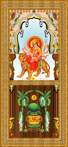 Laminate Decore Paper Print - Paper, 39x84 Inches, Brown, 70gsm Thickness, Waterproof Finish, Floral & Antique Patterns | Digital Print, Glossy Finish