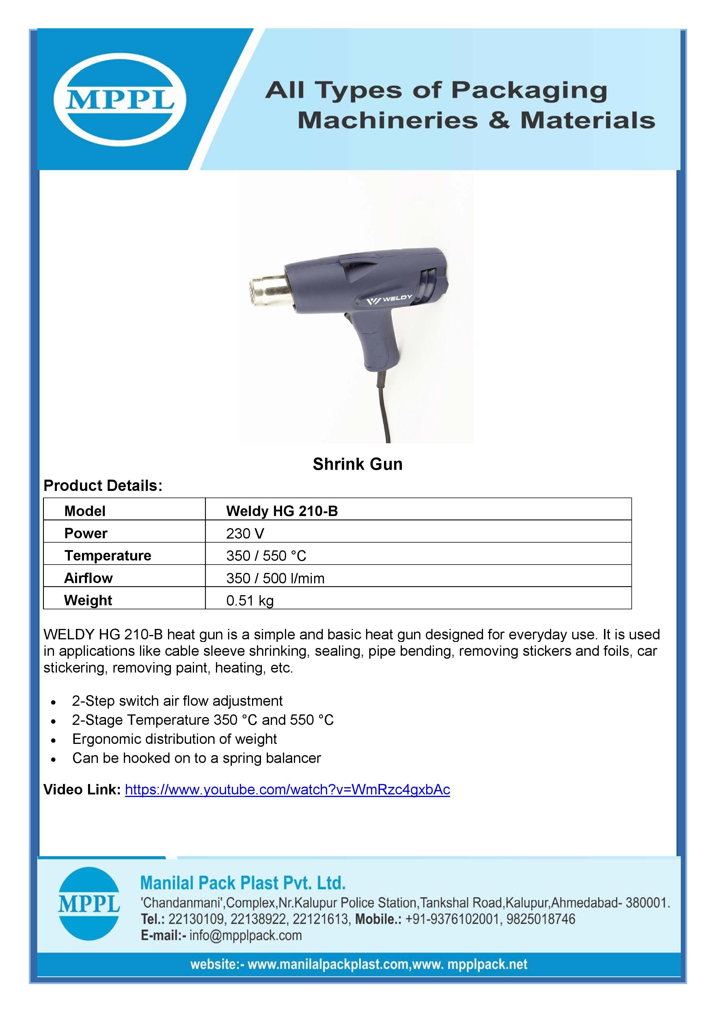Shrink Gun Hg 210-b - Color: Blue