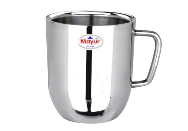 Coffee Mug - Stainless Steel Double Wall, 250ml, Steel Color | Durable, Lightweight, Easy To Clean, Stylish Finish For Daily Use