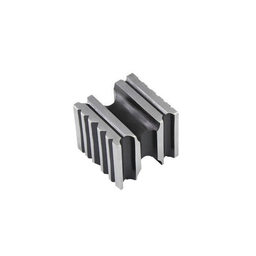 Swage Block - Carbon Steel, 2.5 x 2.5 x 2 Inch | High-Strength Heat-Treated, Smooth Surface Finish, 10 & 7 V-Shaped Grooves, 5 Shaped Groove, Quality Checked, Well Packed