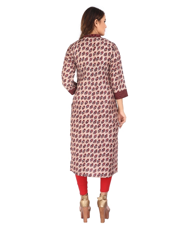Rayon Printed Kurti - 14 Kg Heavy Fabric, Length 46 Inches | Trendy Multi-color, Breathable And Washable For Daily And Ethnic Wear