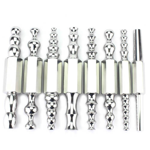 Silver Hexagonal Forming Stack Set Of 8