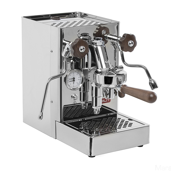 Lelit Mara Pl62 W Espresso Machine - Stainless Steel, 22x40x35.5 Cm | 1.5l Copper Boiler, E61 Group With Mechanical Pre-infusion, Dual Manometer, Anti-burn Steam Wands, Nut Wood Accents