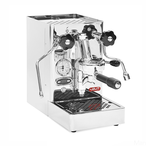 Lelit Mara Pl62 W Espresso Machine - Stainless Steel, 22x40x35.5 Cm | 1.5l Copper Boiler, E61 Group With Mechanical Pre-infusion, Dual Manometer, Anti-burn Steam Wands, Nut Wood Accents