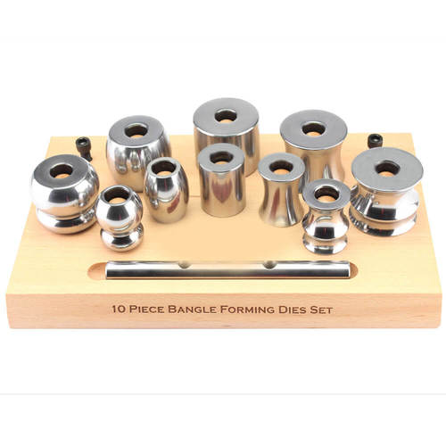 10 पीस चूड़ी बनाने वाला डाई सेट W/स्टैंड