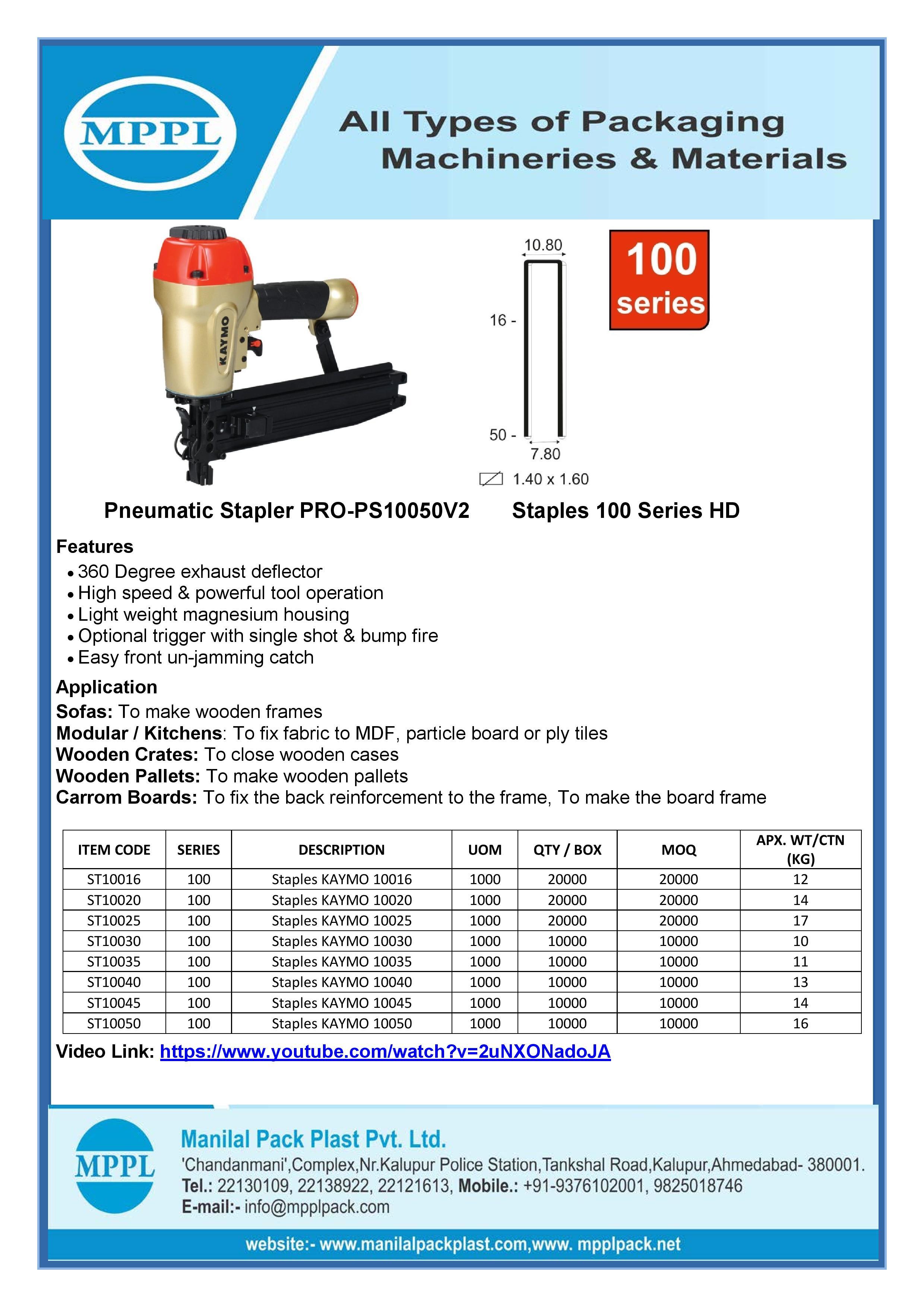 Pneumatic Stapler Pro-ps10050v2