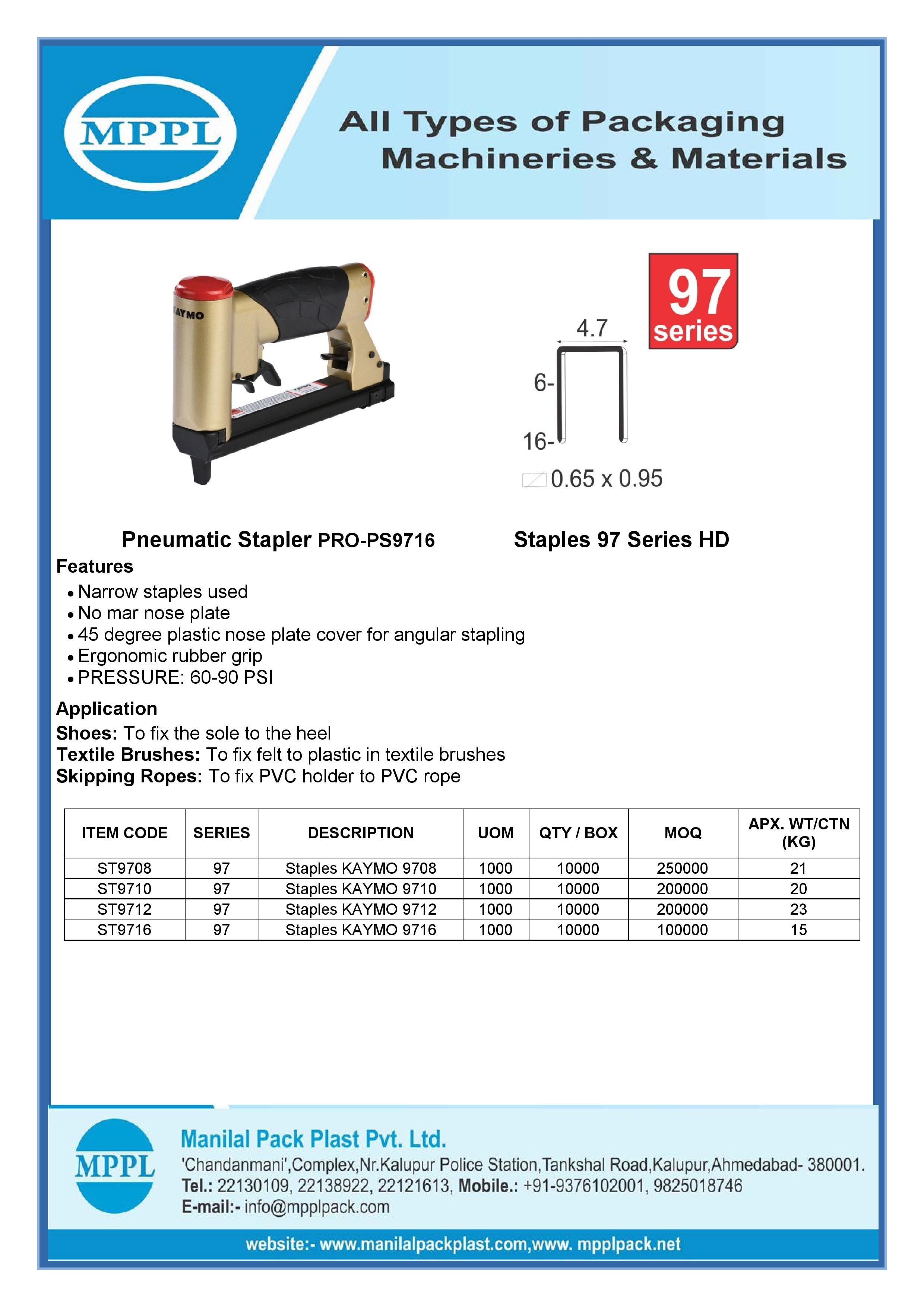 Pneumatic Stapler Pro-ps9716