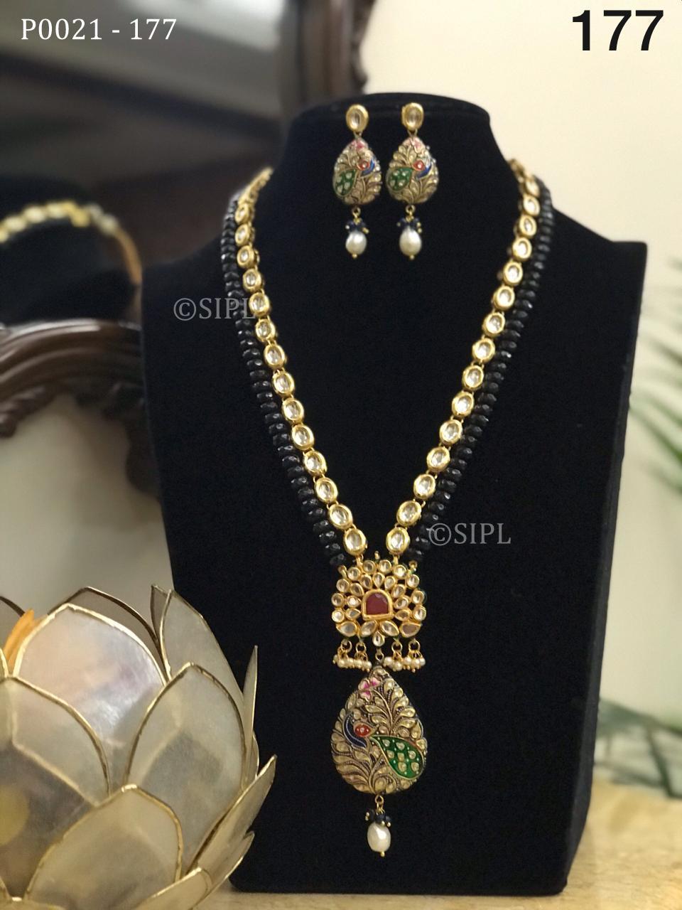 Tanjore Painted Designer Pendant Set Drop Earrings