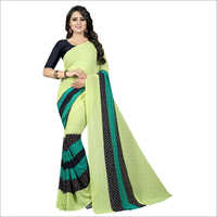 अलग-अलग रंग की प्रिंटेड जॉर्जेट साड़ी में उपलब्ध