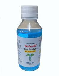 Perfect 99 Hand Sanitizer - Isopropyl Alcohol 71-80%, 100ml Bottle, Blue Liquid with Lavender Fragrance & Aloe Vera, Hand Cover Application