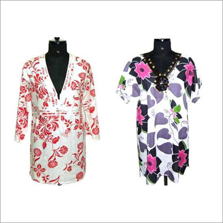 प्रिंटेड क्रेप कुर्तियां