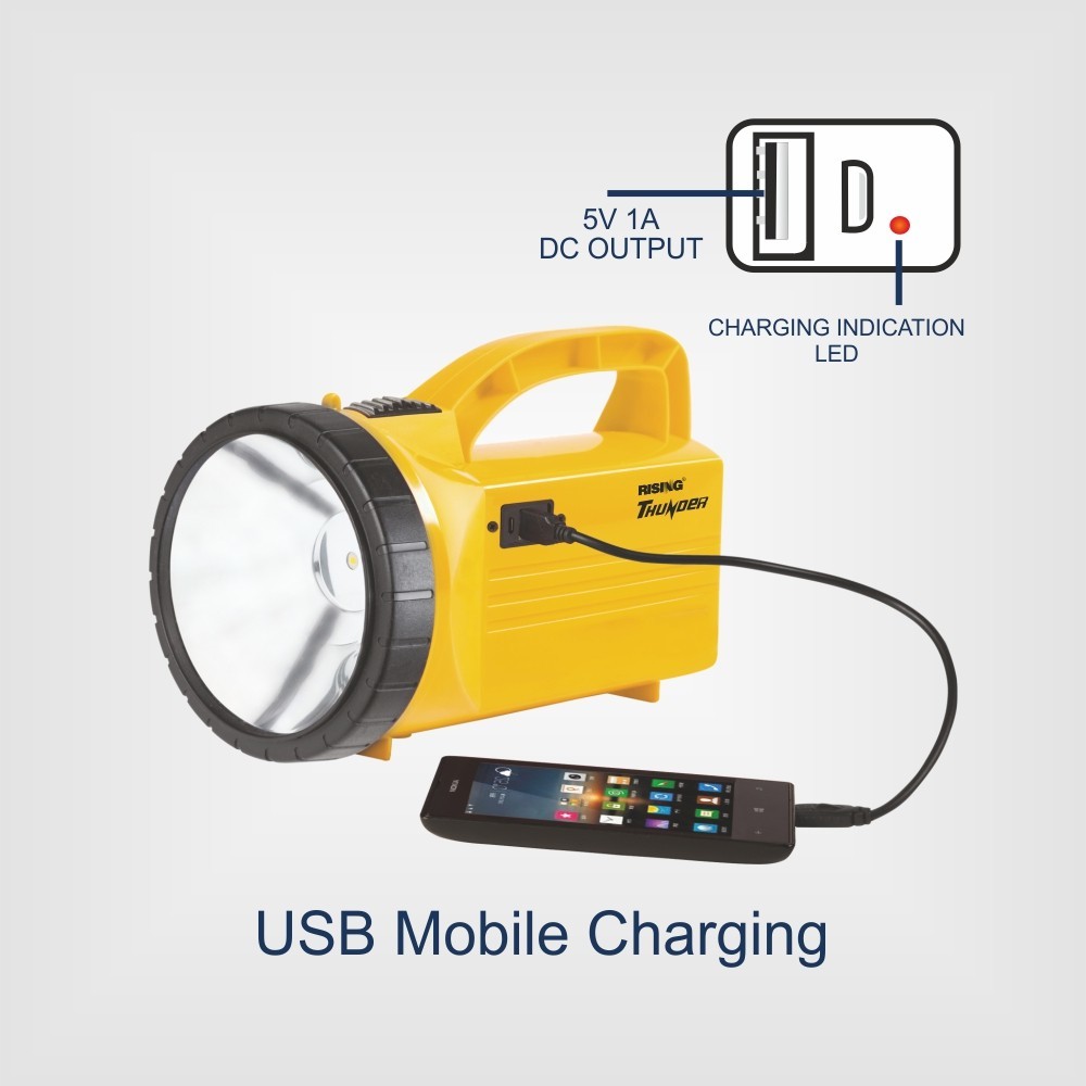 Plastic Abs Rechargeable Battery Led Torch