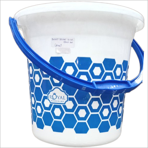 16 Ltr Space Dot Bucket - Polypropylene, Medium Size | Rigid Build, Any Color, Ideal for Household Use