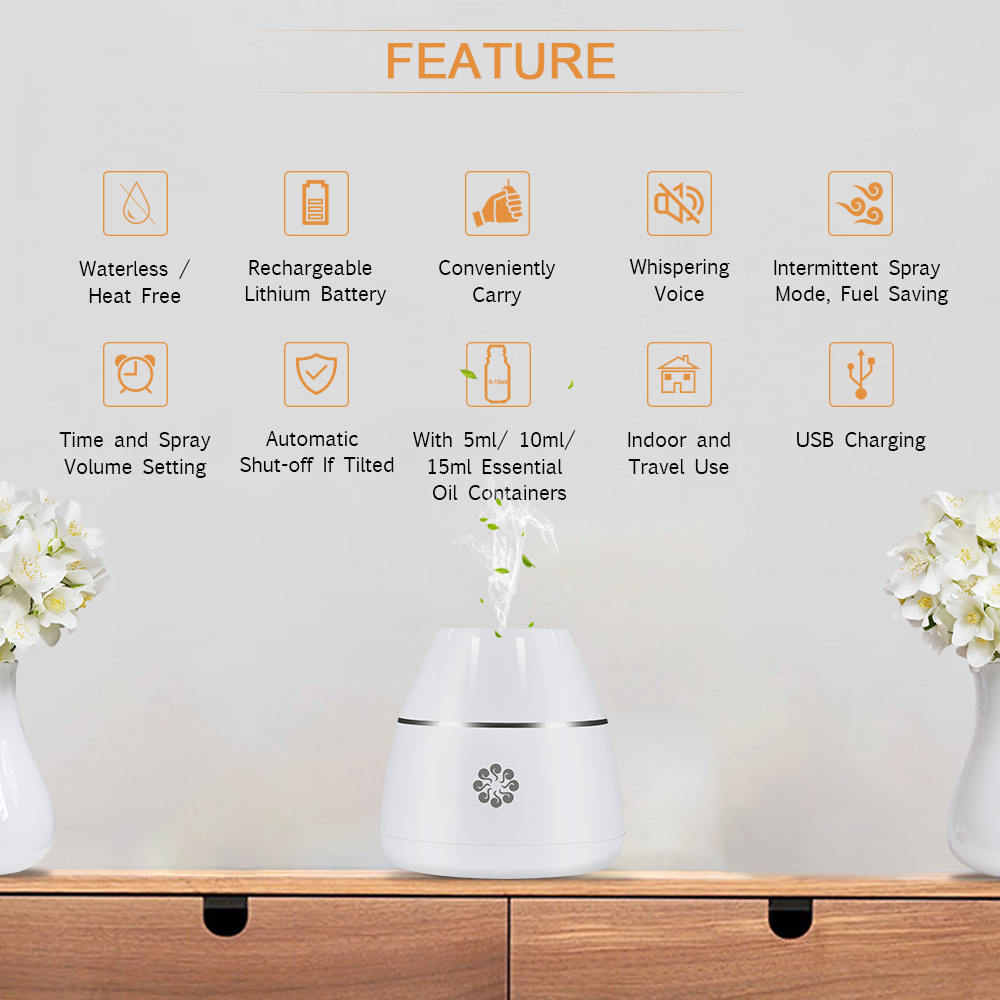 Waterless And Wireless Portable Aromatherapy Diffuser F508 Application: Humidification