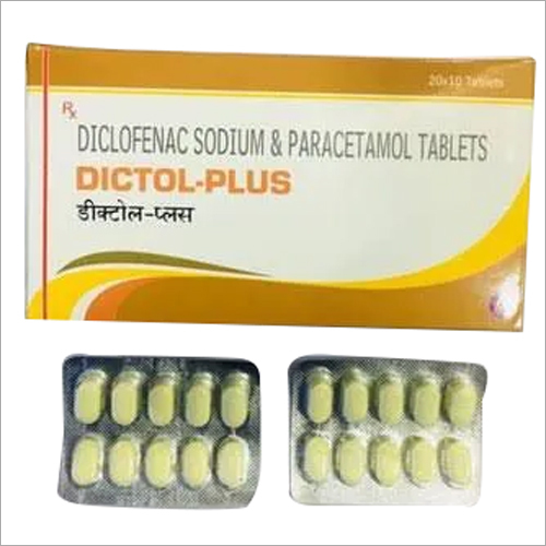 Diclofenac Sodium & Paracetamol Tablets - Oval, Yellow | 10 Tablets Per Blister Pack, Pain Relief for Arthritis & Muscle Discomfort
