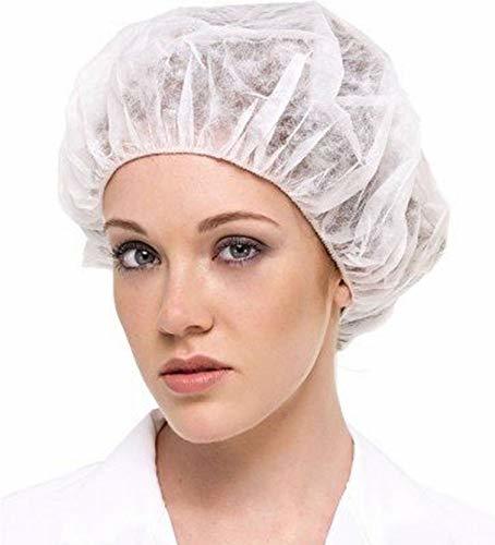 Bouffant Head Caps - Non Woven Fabric, 16 mm Size, Color Blue | Disposable, Plain Pattern, Ideal for Head Coverage