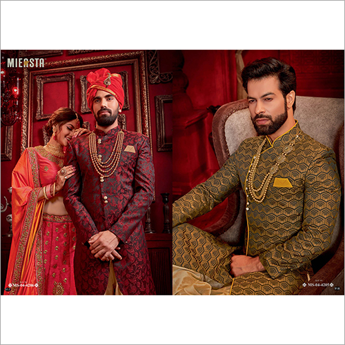 Royal Sherwani Fabric - Linen, Viscose, Polywool, Rayon | Available in Diverse Colors, Custom Yarn Count for Tailored Sherwani Design