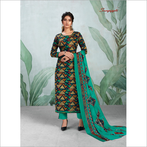 Indian Cotton Party Wear Pant Suit