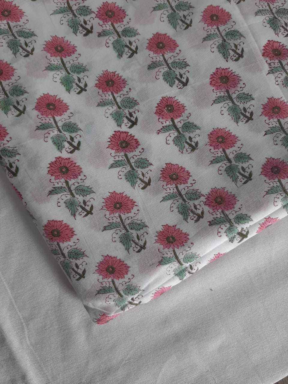 Hand Block Printed Fabrics - Cotton, 10 Meters | Multiple Colors, 120 Gsm, Handmade, Square Shape, Ideal For Home, Hotel, Party, Wedding