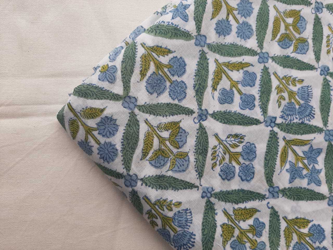 Hand Block Printed Fabrics - Cotton, 10 Meters | Multiple Colors, 120 Gsm, Handmade, Square Shape, Ideal For Home, Hotel, Party, Wedding