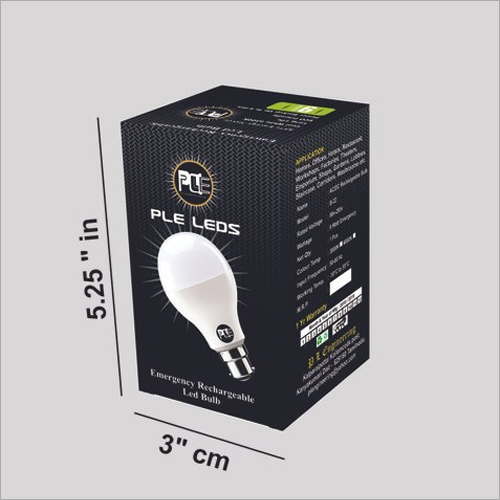 LED Bulb Box - Bleached Kraft Paperboard, Rectangular Shape, Multi Color | Matte Lamination, Offset Printed, Foldable & Disposable