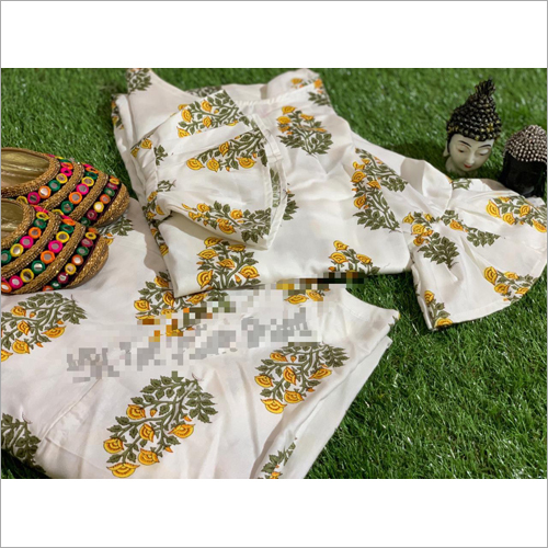 Printed Ladies Stylish Kurti And Palazzo