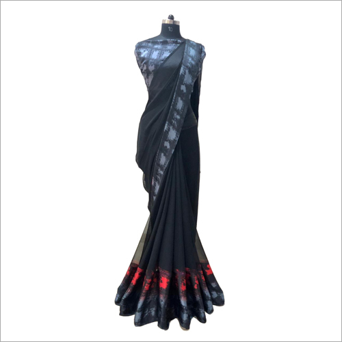 फ्लोरल प्रिंटेड साड़ी