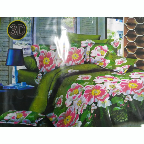 ग्रीन 3 डी प्रिंट डिज़ाइनर बेड कवर