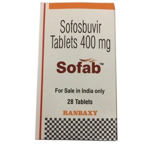 SOFAB 400MG SOFOSBUVIR TABLETS - Prescription Drug | Pack of 28 Tablets, Manufactured by Ranbaxy, Strength of 400 Mg per Tablet