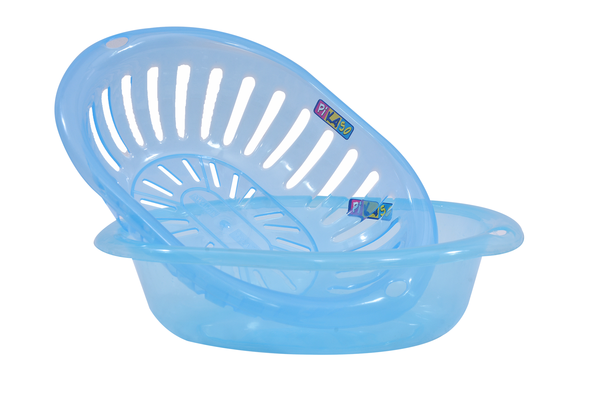 Amisha Bowl (Oval) - Polypropylene 317.5 X 170.18 X 81.28 Mm Blue Pink Orange | Soft Construction Ideal For Vegetables & Utensils