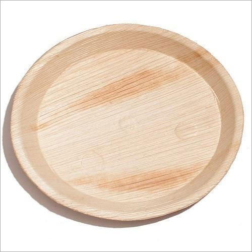 8 Inch Areca Leaf Plates - Areca Leaf Material, Round Shape, Light Brown Color | Disposable, Lightweight, Sturdy for Commercial & Household Use