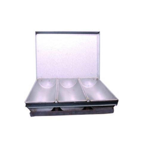 ढक्कन के साथ आधा गोल रस्क मोल्ड