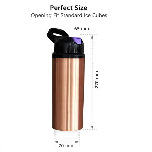 Copper Leak Proof Water Bottle - 500 Ml | Copper Material, Natural Alkaline Water, Anti-bacterial, Improves Ph Balance