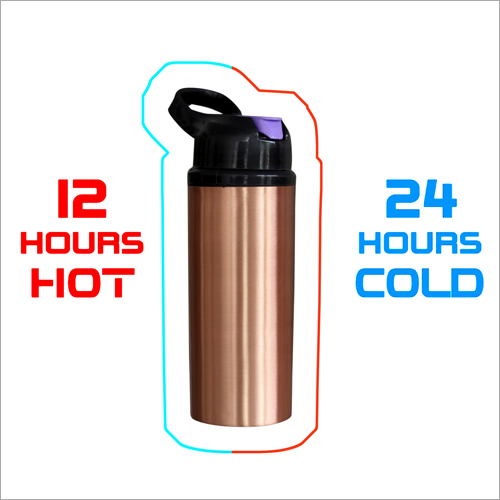 Copper Leak Proof Water Bottle - 500 Ml | Copper Material, Natural Alkaline Water, Anti-bacterial, Improves Ph Balance