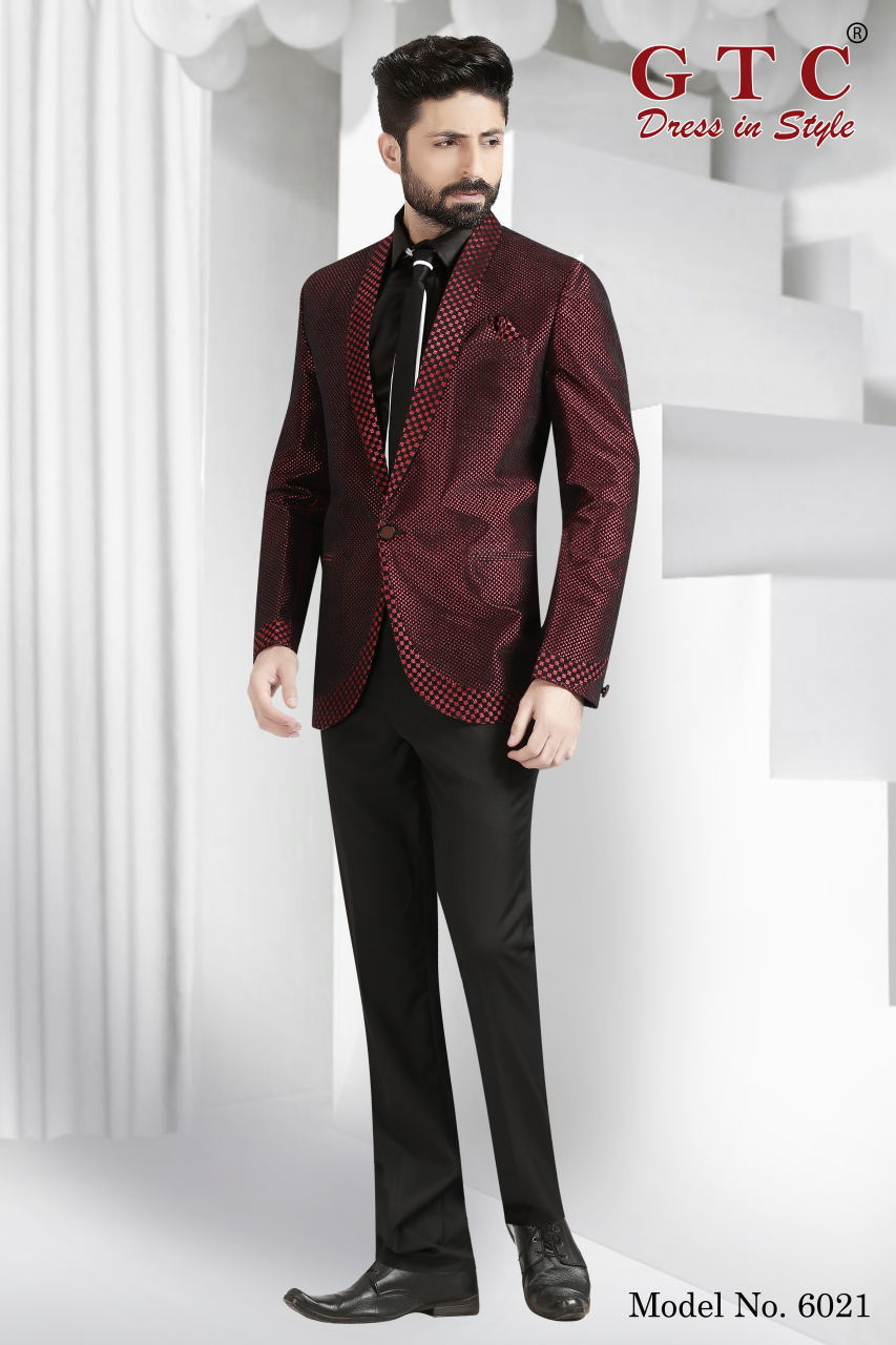 Maroon Party Wear Blazer - Dotted Imported Fabric, Customized Sizes Available | Stylish Design With Fancy Buttons, Pairs Well With Black Trousers
