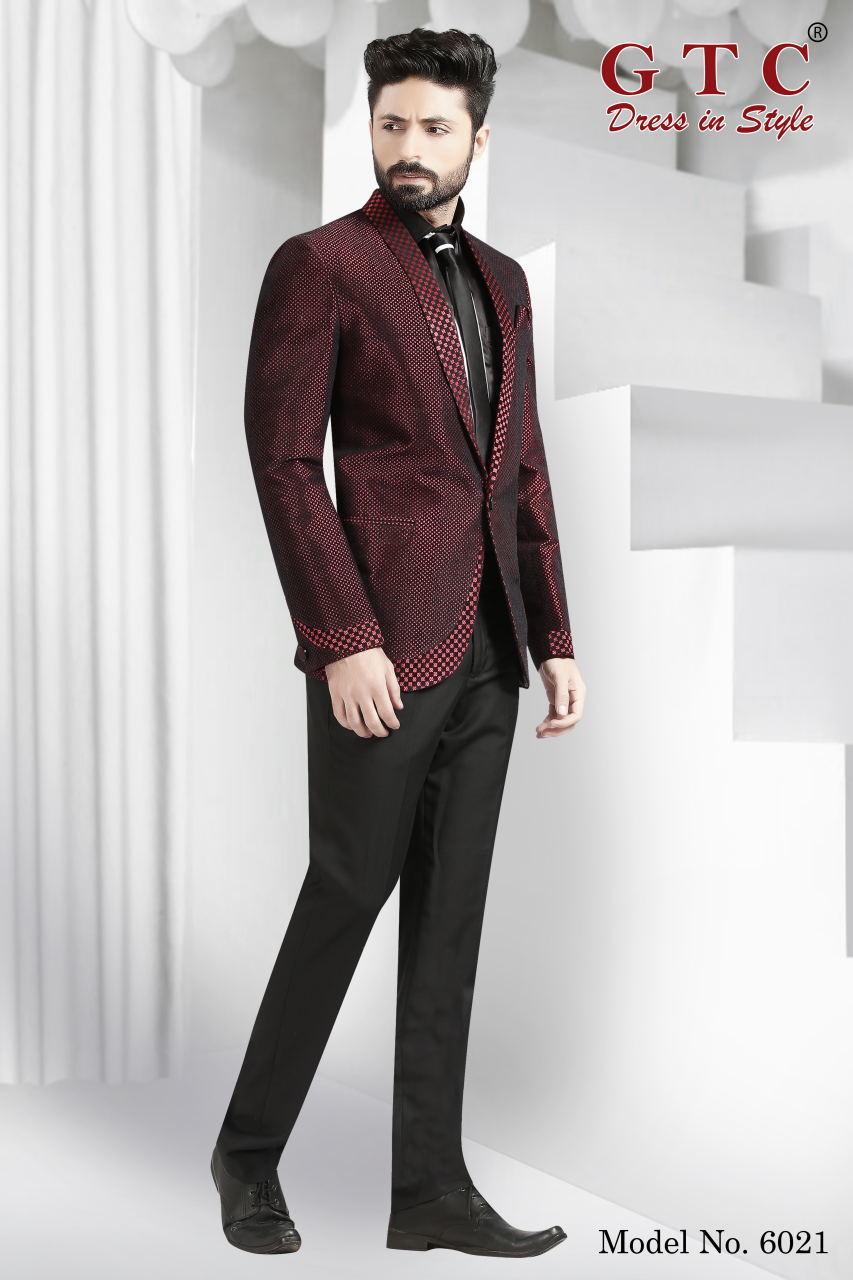 Maroon Party Wear Blazer - Dotted Imported Fabric, Customized Sizes Available | Stylish Design With Fancy Buttons, Pairs Well With Black Trousers