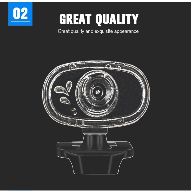 Built-in Sound Absorption Microphone Hd Webcam 12m Pixels 360 Degree Rotation Computer Web Camera A881