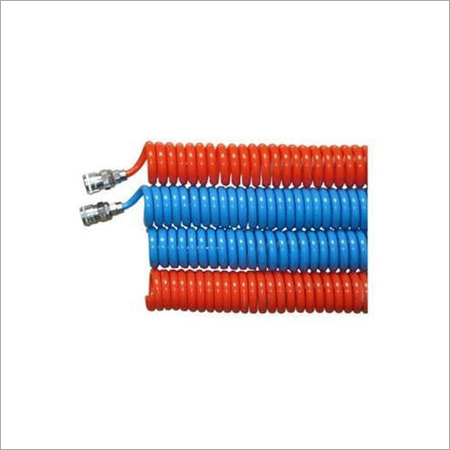 Pu Coiled Hose Pipe - Color: Blue And Red