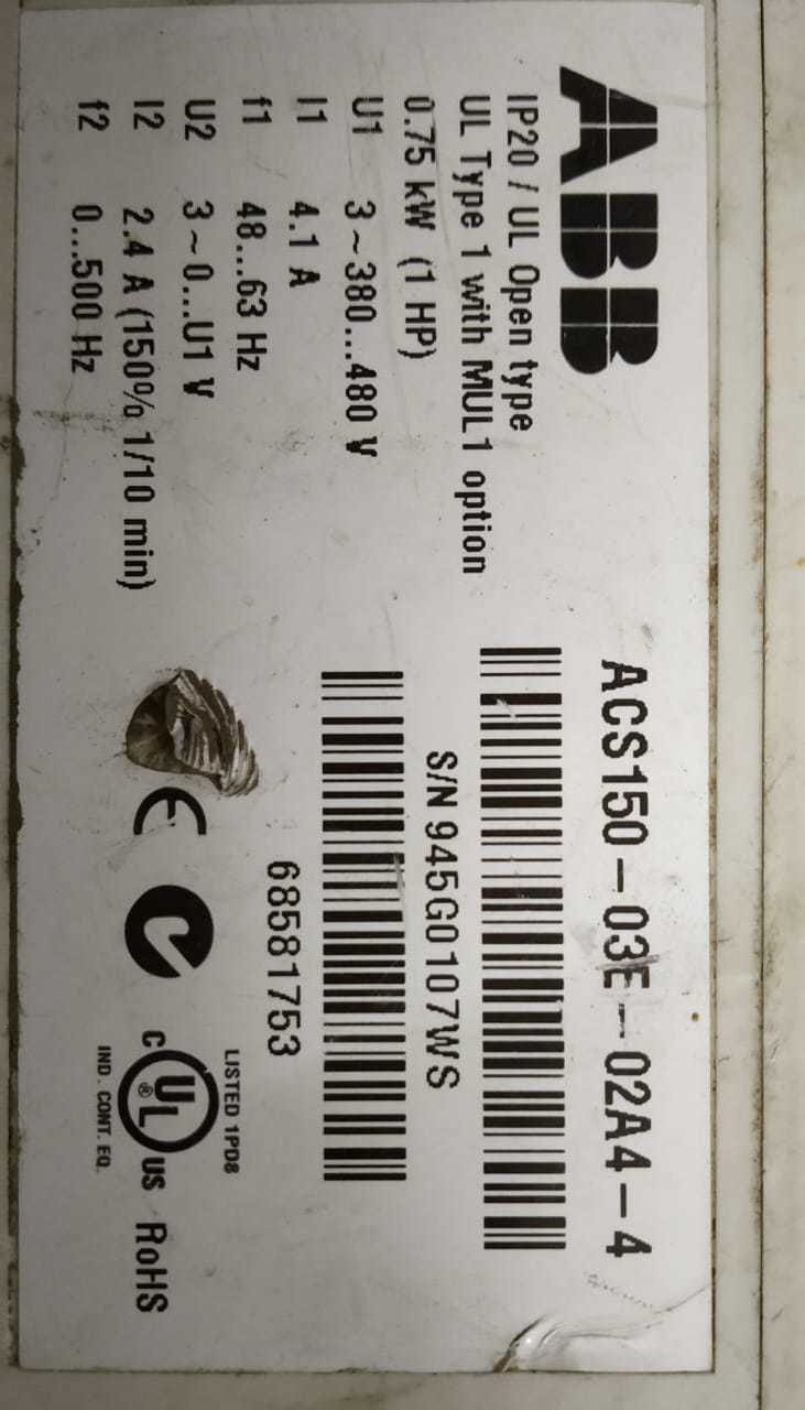 Abb Acs150-03e-02a4-4
