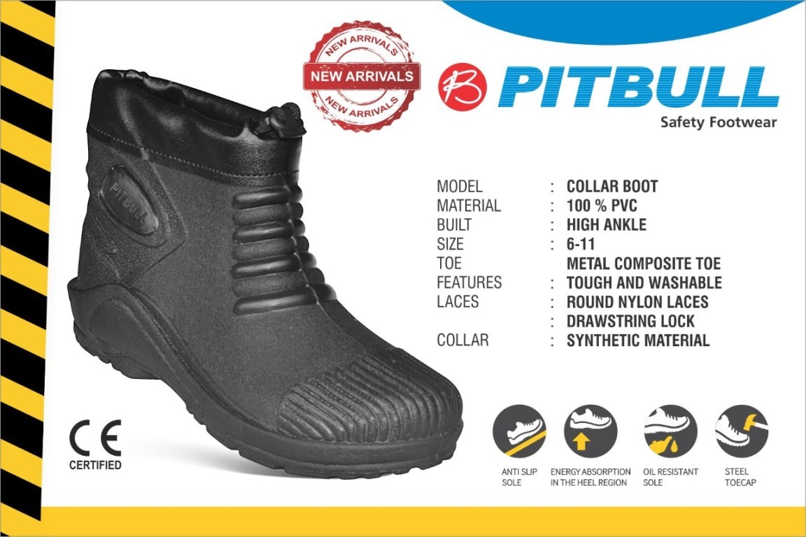Pitbull Collar Boot - Color: Black