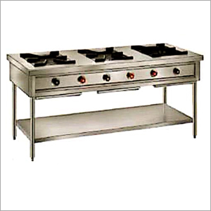 Stainless Steel Three Burner Range