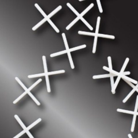 Hdpe Tile Spacer 1 Mm To 10 Mm - White Long Round Shape, Hdpe Material | Ideal For Tile Installation, Wall And Floor Spacer Usage