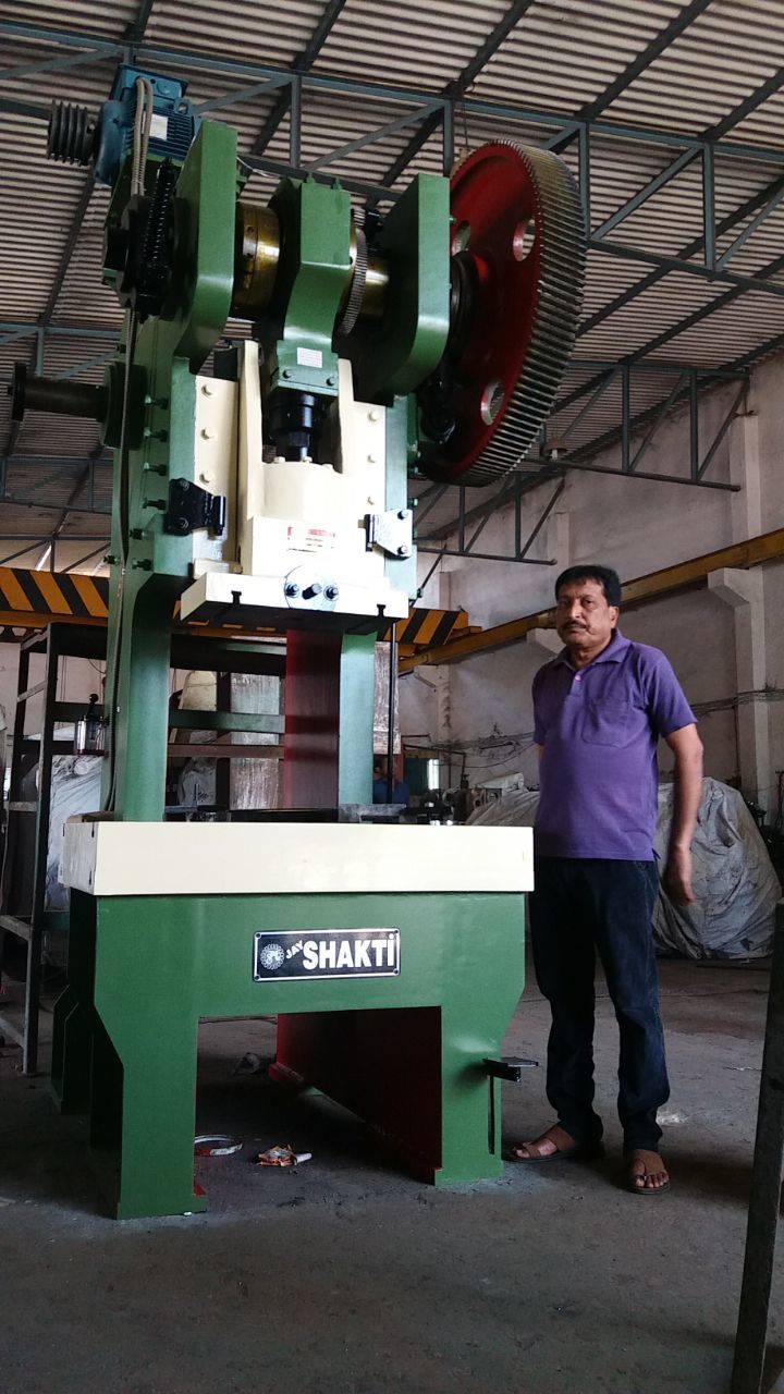 Power Press - 50 Ton C-frame Mechanical Press | Green Ms Sheet Metal, 1 Year Warranty, Auto Mobile Zone Usage, 2550 Kg Weight