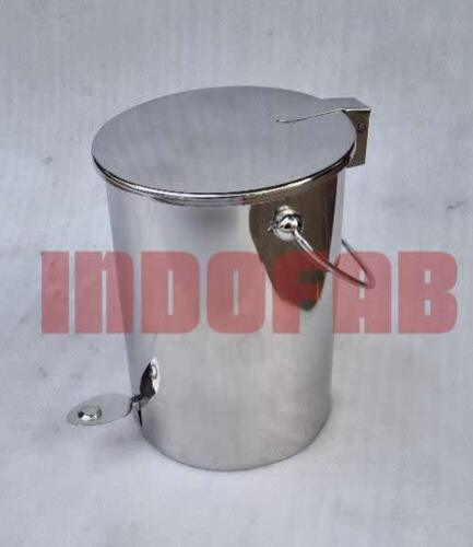 Polish Stainless Steel Paddle Dustbin