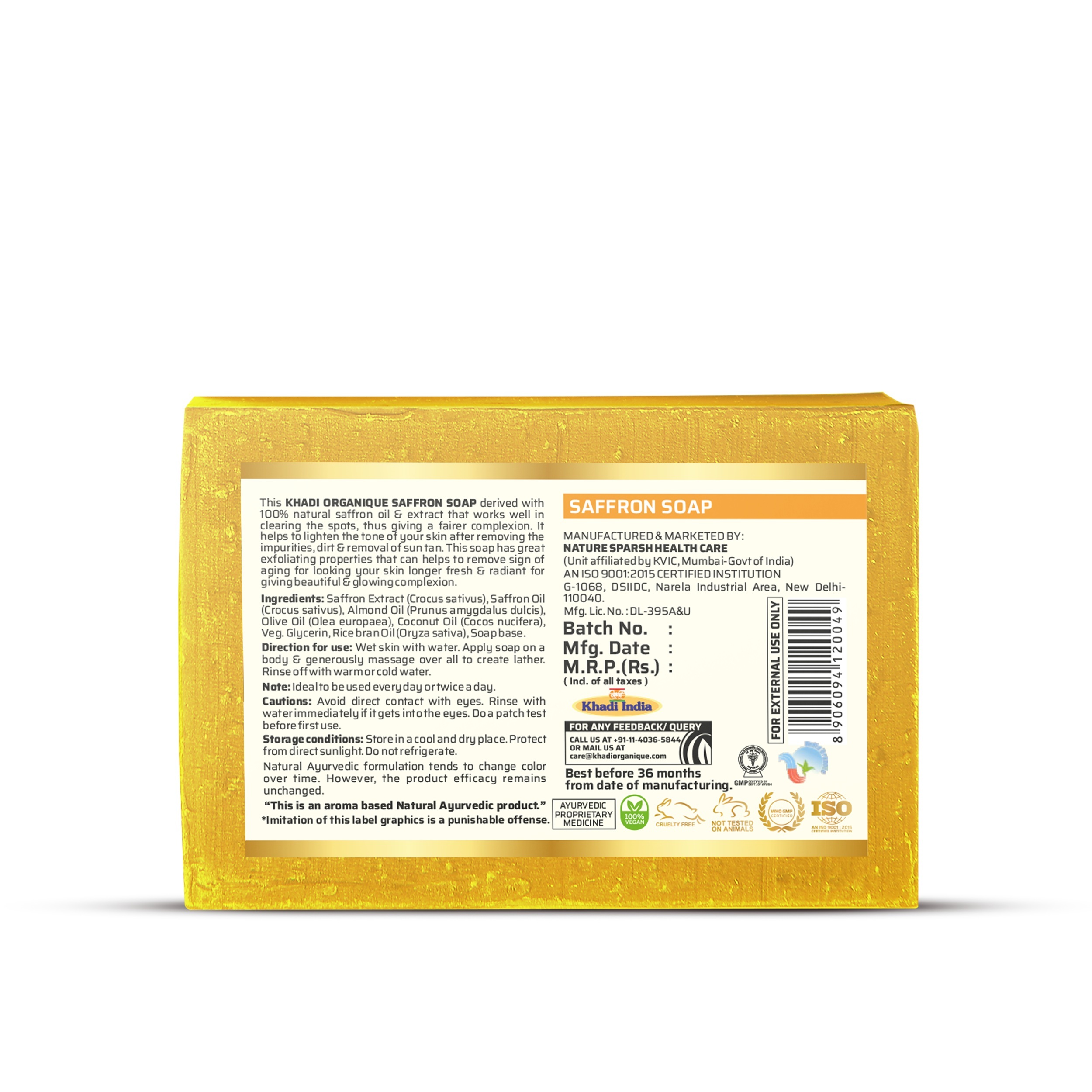 Yellow Saffron Soap