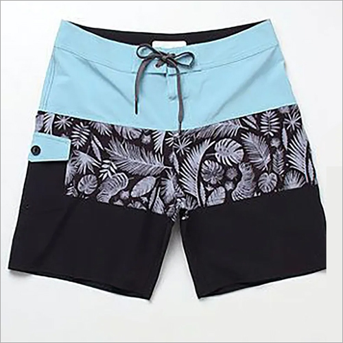 Mens Cotton Shorts - Cotton, Blue-Black, Printed | Easy to Wear, Quick Dry, Perfect for Casual Outfits with Loose T-Shirts