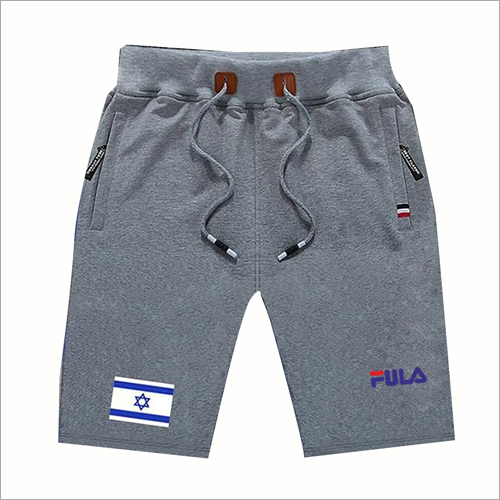 Mens Grey Shorts - Cotton Fabric, Dual Side Pockets | Moisture Resistant, Tear Resistant, Trendy Design
