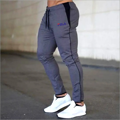 Mens Skinny Fit Track Pants - Cotton Fabric, Custom Sizes Available, Grey Color, Lightweight Design | Perfect for All Seasons and Active Wear