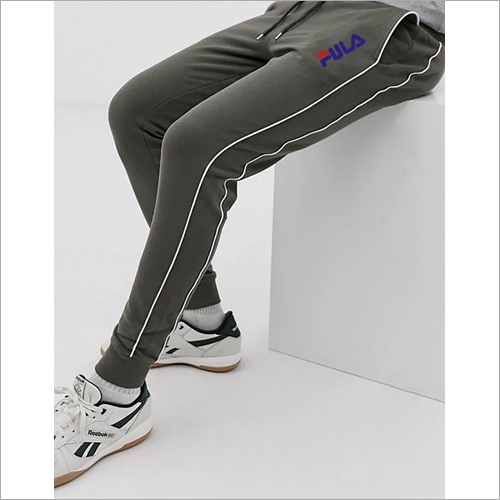 Mens Slim Fit Track Pants - Cotton, Grey | Thin Stripes, All Season Wear, Versatile for Jogging and Workouts, Super Comfortable Fit